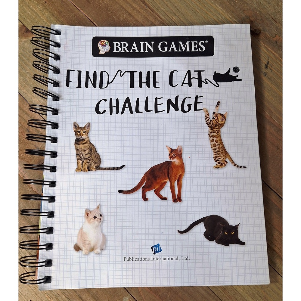 Brain Games Find The Cat Challenge Activity Book Spiral Bound 2020 9781645581543